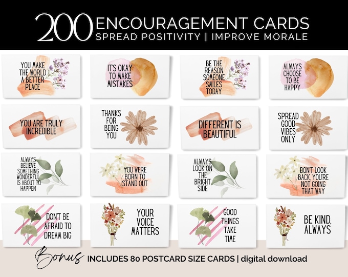 Kindness Cards for Classrooms Positive Affirmations Cards Inspirational Quotes for Students Gratitude Cards Teen Encouragement Quote Cards