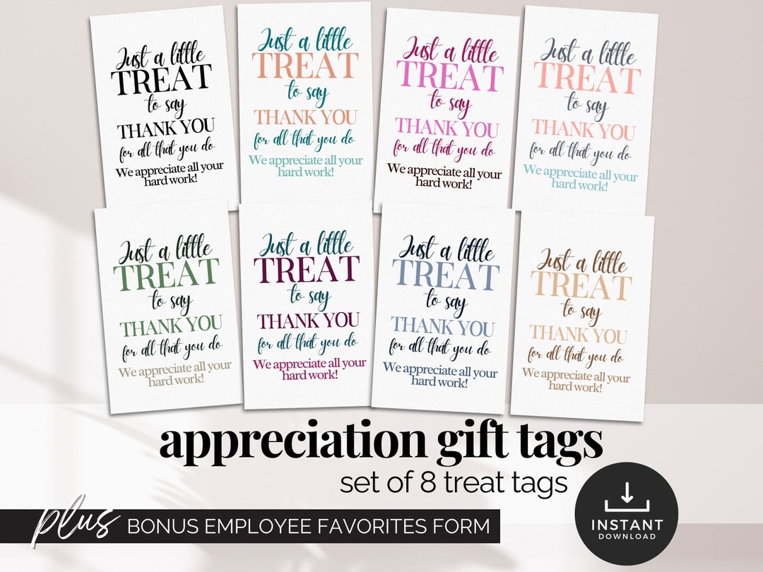Buy Employee Treat Tags Colorful Volunteer Appreciation Gift Tag online on