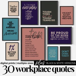 Office Gallery Wall Prints Inspirational Office Wall Art Work Decor Colorful Motivational Quote Art Teamwork Poster Bundle Digital Download
