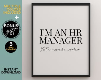 HR Wall Decor Funny HR Office Decor for Women Office Print Human Resources Art HR Office Manager Gift Human Resources Gift Hr Professional