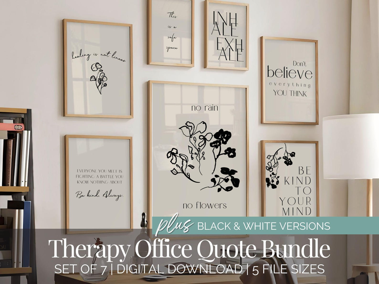 Therapist Office Decor Bundle Counseling Office Wall Art Printable ...