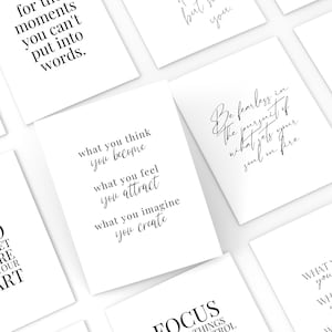 Inspirational Quote Cards Printable Affirmation Cards Digital Motivational Cards Small Inspirational Notecards Mood Board Inspiring Quotes