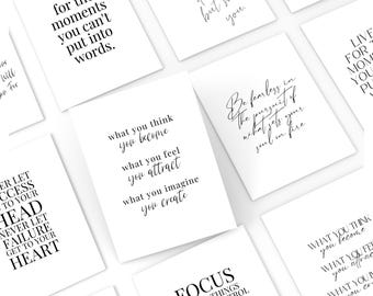 Tarjetas con citas inspiradoras Tarjetas de afirmación imprimibles Tarjetas motivacionales digitales Pequeñas tarjetas de notas inspiradoras Tablero de inspiración Citas inspiradoras