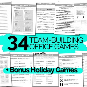 Jeux de consolidation d'équipe, Lot de jeux de fête au bureau, Jeux pour briser la glace pour un événement professionnel, Jeu de fête d'appréciation des employés, Activités de groupe pour la fête du personnel