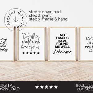 Sarcastic Workplace Poster Set
