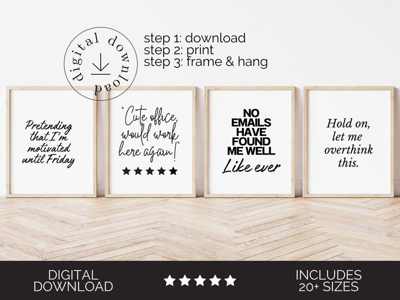 Sarcastic Workplace Poster Set
