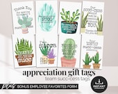 Coworker Thank You Gift Tags Teamwork Success Quotes Work Would Succ Without You Succulent Pun Plant Tags Employee Appreciation Favor Tags