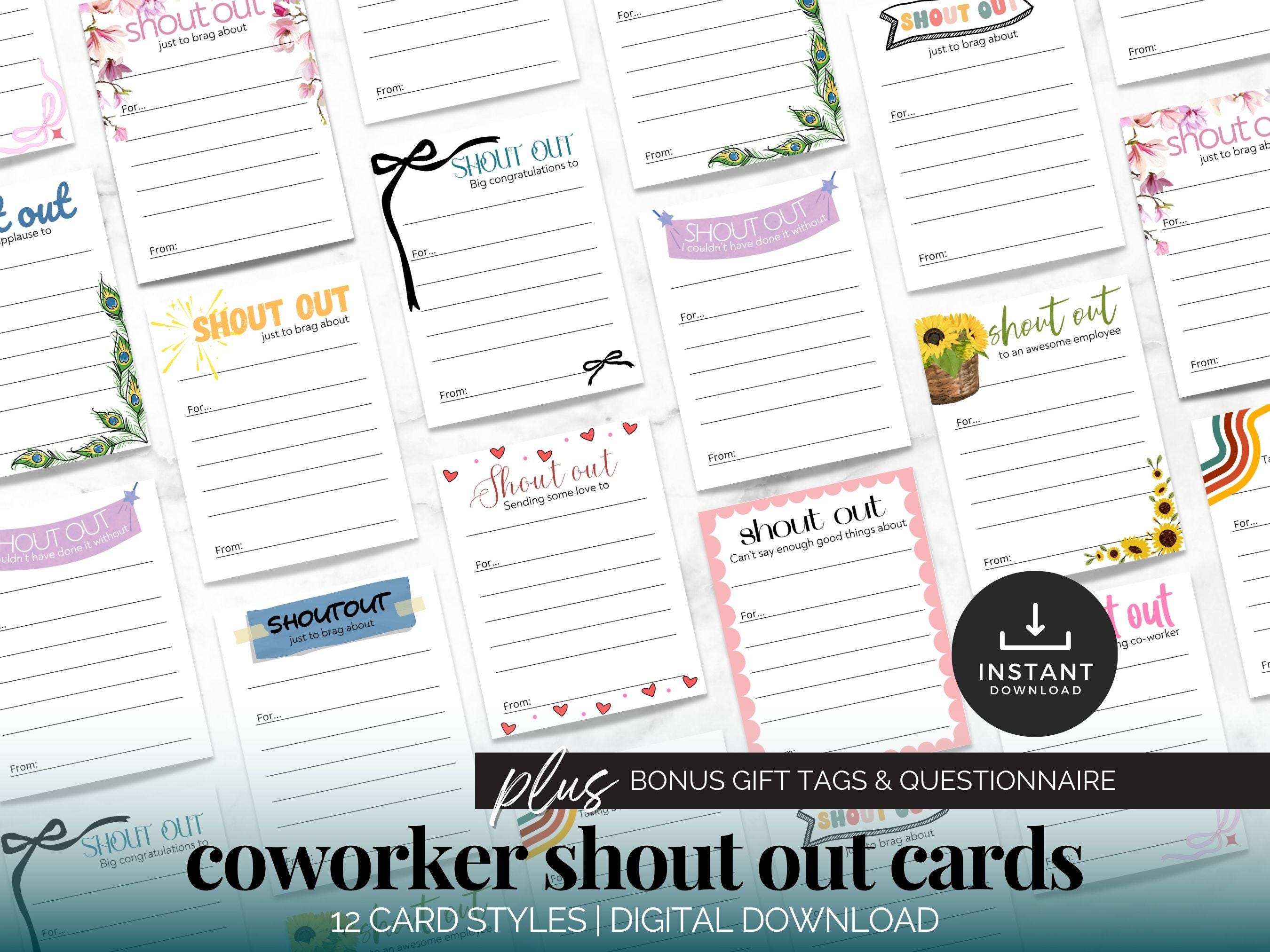 Compliment cards for coworkers - Etsy België, image size:2700x2025