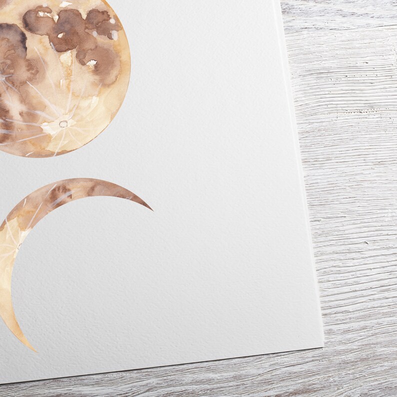 Pink Moon Print Dreamy Moon Print Dreamy Moon Crescent Moon Art Neutral Moon Phase Art Moon Phase Decor Moon Phase Print Boho Decor