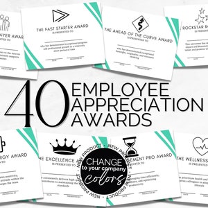 Certificati premio di riconoscimento dei dipendenti, Premi di apprezzamento del personale, Certificato di riconoscimento del team, Cerimonia di premiazione del lavoro, Dipendente del mese