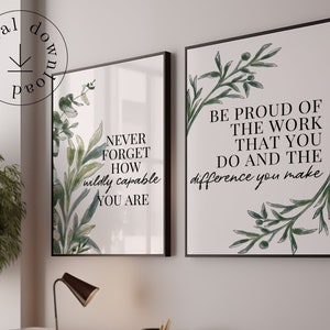 Green Watercolor Inspirational Quotes