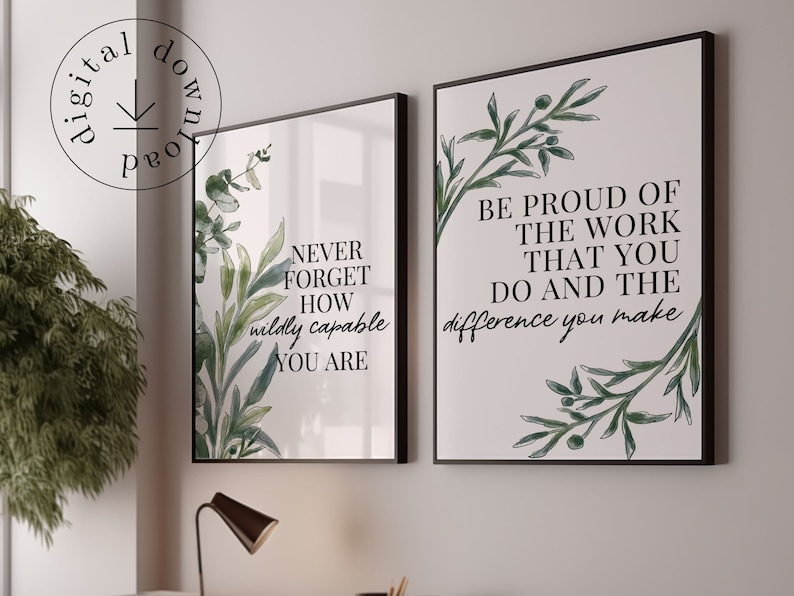 Green Watercolor Inspirational Quotes