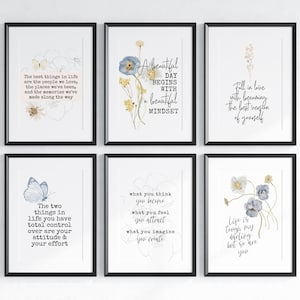 Office Decor for Women Office Wall Art Cubicle Decor for Office Inspirational Quotes About Life Motivational Poster Set Affirmation Prints