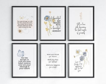 Office Decor for Women Office Wall Art Cubicle Decor for Office Inspirational Quotes About Life Motivational Poster Set Affirmation Prints