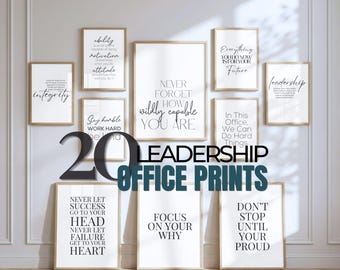 Leadership Office Decor Professional Quotes Team Office Wall Art Teamwork Quote Motivational Poster Bundle Workplace Gallery Wall Quote Set