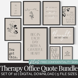 Therapy Office Decor Printable Counseling Office Art Women Mental Health Prints Therapist Gift Counselor Therapist Office Gallery Wall Decor