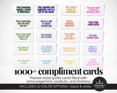 Printable Mini Compliment Cards Uplifting Quote Cards Digital Positivity Cards Appreciation Note Cards Words of Encouragement Gift Cards