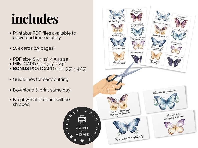 Loading Message Butterfly Butterfly Motivational Quote Cards, Encouraging Words for Students ...
