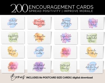 Notes of Encouragement Cards Inspirational Quote Cards Positive Affirmation Cards Gratitude Cards Thank You Employee Appreciation Gift Tags