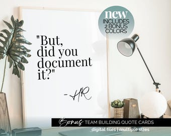 HR Department Humor Gift HR Office Decor for Women Office Wall Art Human Resources Funny Quote Printable Wall Art HR Manager Coworker Gifts