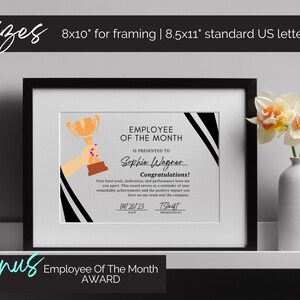 Employee Recognition Award Certificates, Staff Appreciation Awards ...