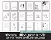 Encouragement Quotes for Counselling Office Decor, Therapy Wall Art Set, Mental Health Poster Bundle, Inspirational Therapist Office Prints