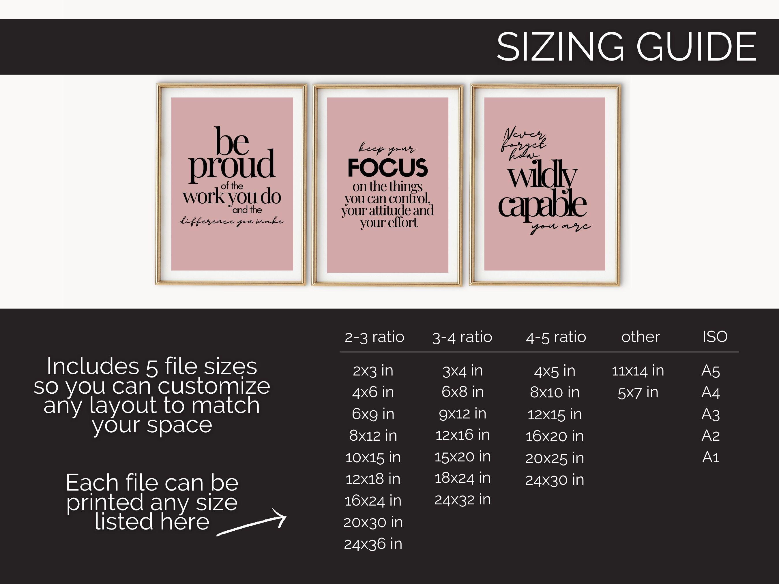 Motivational Wall Art Set of 3, Inspirational Quote Posters, Women ...