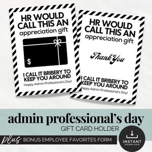 Tarjeta de regalo para el día del profesional administrativo Etiqueta de regalo para la semana de agradecimiento al personal Tarjeta de agradecimiento para el certificado de regalo del asistente administrativo