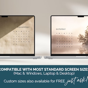 Sfondo desktop con estetica neutra, calendario mensile 2026, sfondo per laptop, organizzatore dello schermo minimalista, sfondi per MacBook o Windows immagine 5
