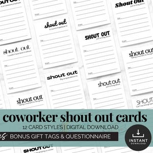 Cartes de remerciement des employés Formulaire de remerciement du personnel Cartes de remerciement des employés Cartes de compliments pour collègues Cartes d'encouragement au travail