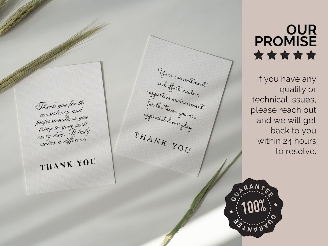 Printable Appreciation Note Cards for Employee Gratitude ...