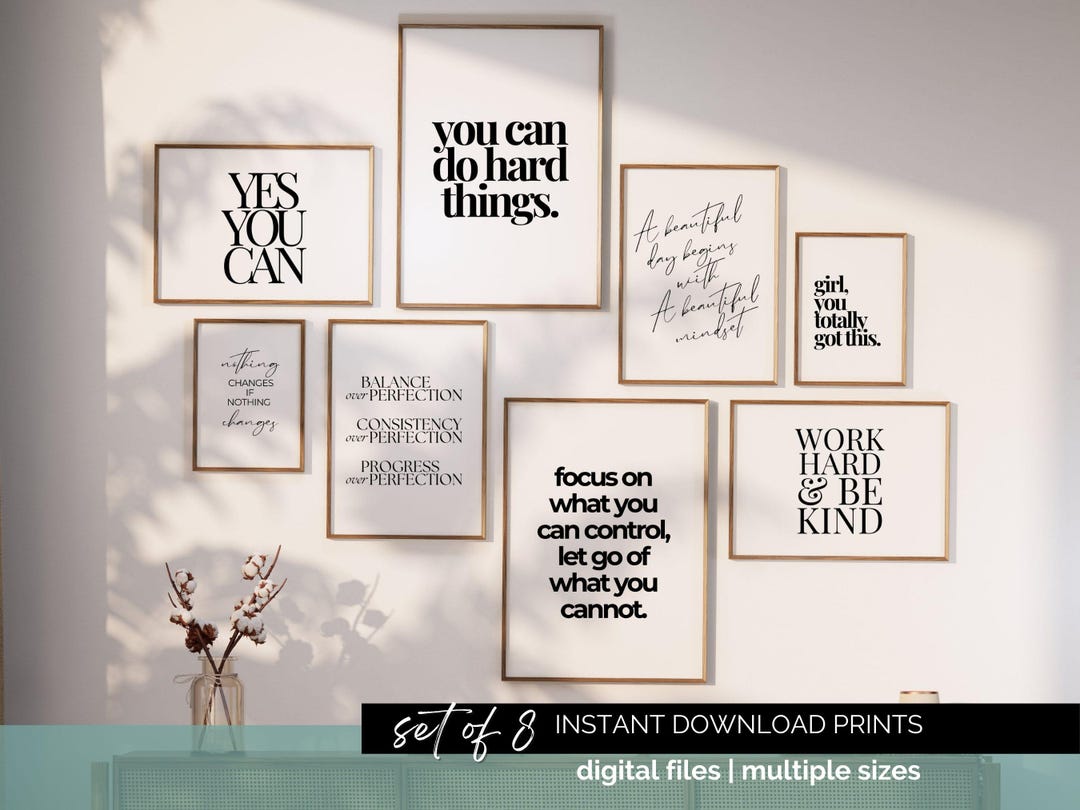 Women Empowerment Wall Art Female Quote Poster Positive Mindset Print ...