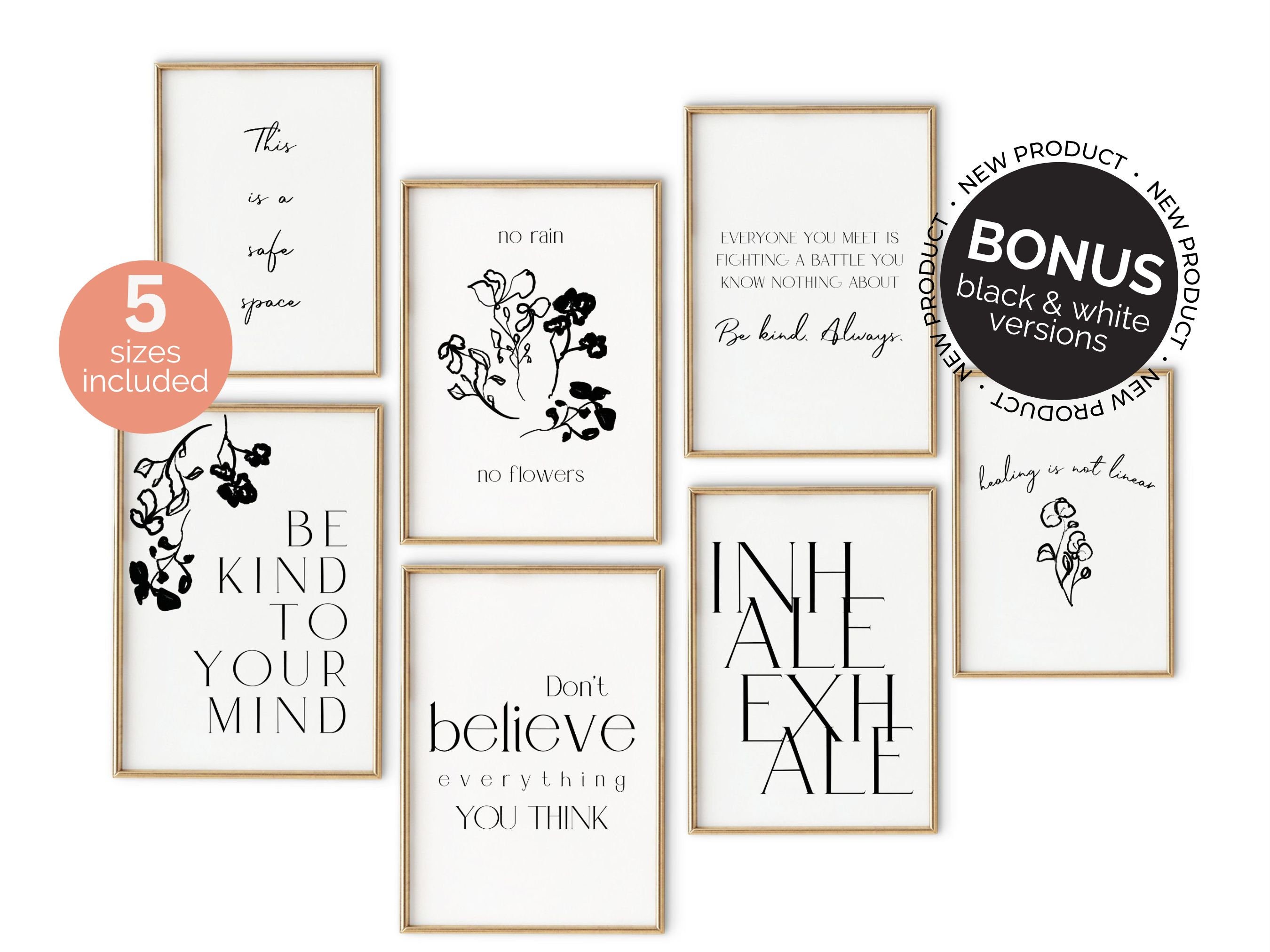Therapist Office Decor Bundle Counseling Office Wall Art Printable ...
