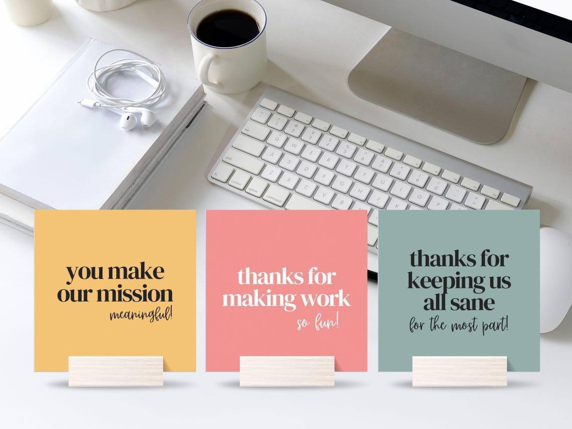 Employee Encouragement Quote Cards, Printable Team Thank You Cards ...