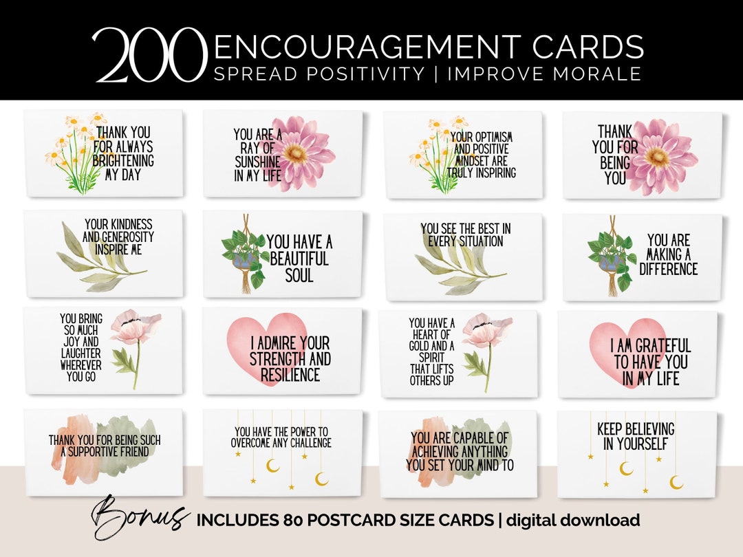 Encouragement Quote Cards Printable Positive Affirmation Cards Coworker