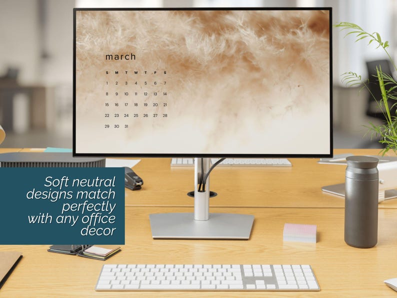 Sfondo desktop con estetica neutra, calendario mensile 2026, sfondo per laptop, organizzatore dello schermo minimalista, sfondi per MacBook o Windows immagine 9
