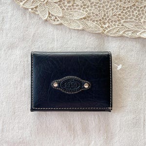 Vintage Deadstock Don 1950 FOUNDED faux leather Bifold Men's wallet, minimalist, thin wallet,money bag, square Purse, slim wallet, card case