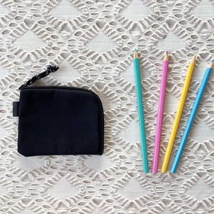 Japanese Vintage nylon Half Zip short wallet, card holder,unisex, accessories case, sporty style, square wallet,plain and simple, Minimalist