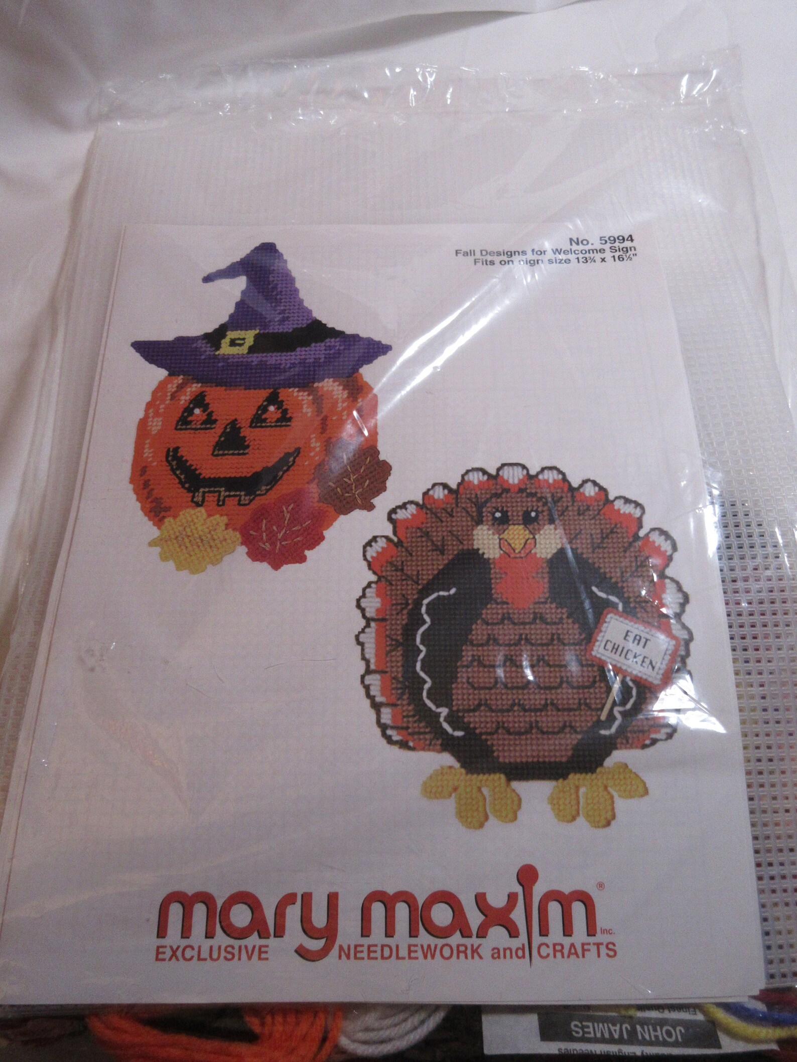 Mary Maxim Craft Kit No. 5994 Fall Halloween Yarn Craft Etsy
