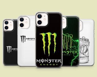 Monster Energy Phone Case, Green Logo Brand Cover for iPhone 17e, 16, 15, 14, 13, 12, Samsung S25, S24, S23, S22, A16, A26, Pixel 10, 9Pro