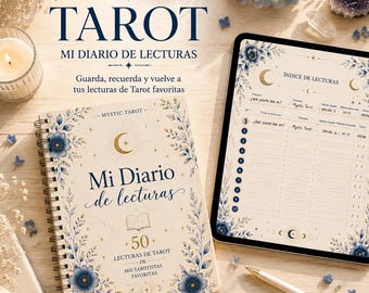 Diario de Tarot Imprimible | Tarot Journal | Cuaderno, Planificador y Registro de Lecturas | Organizador en PDF Digital