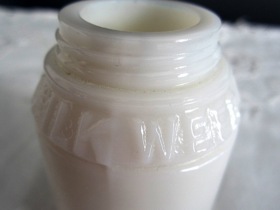 Ingrams Milkweed Cream Jar Milk Glass Antique Etsy