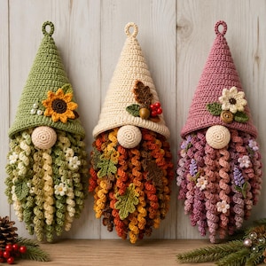 Virkat pumpa-tomtemönster PDF | Hösttomte-amigurumi | Virkad Halloween-dekoration | Hösttomtemönster | DIY-julklapp