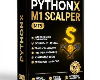 PythonX M1 Scalper MT5 V8.1 | Forex Trading Robot for MetaTrader | Instant Delivery