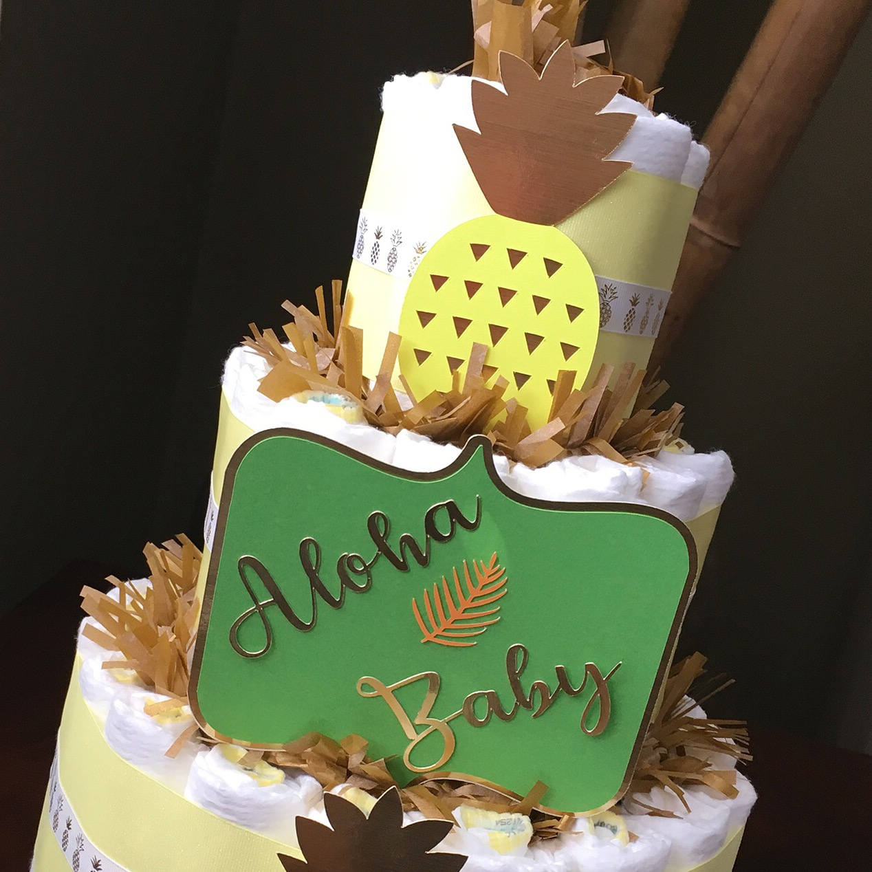 Tropical Aloha Baby Diaper Cake Little Pineapple Diaper Cake Etsy Tropical Aloha Baby Diaper Cake Little Pineapple Diaper Cake Etsy