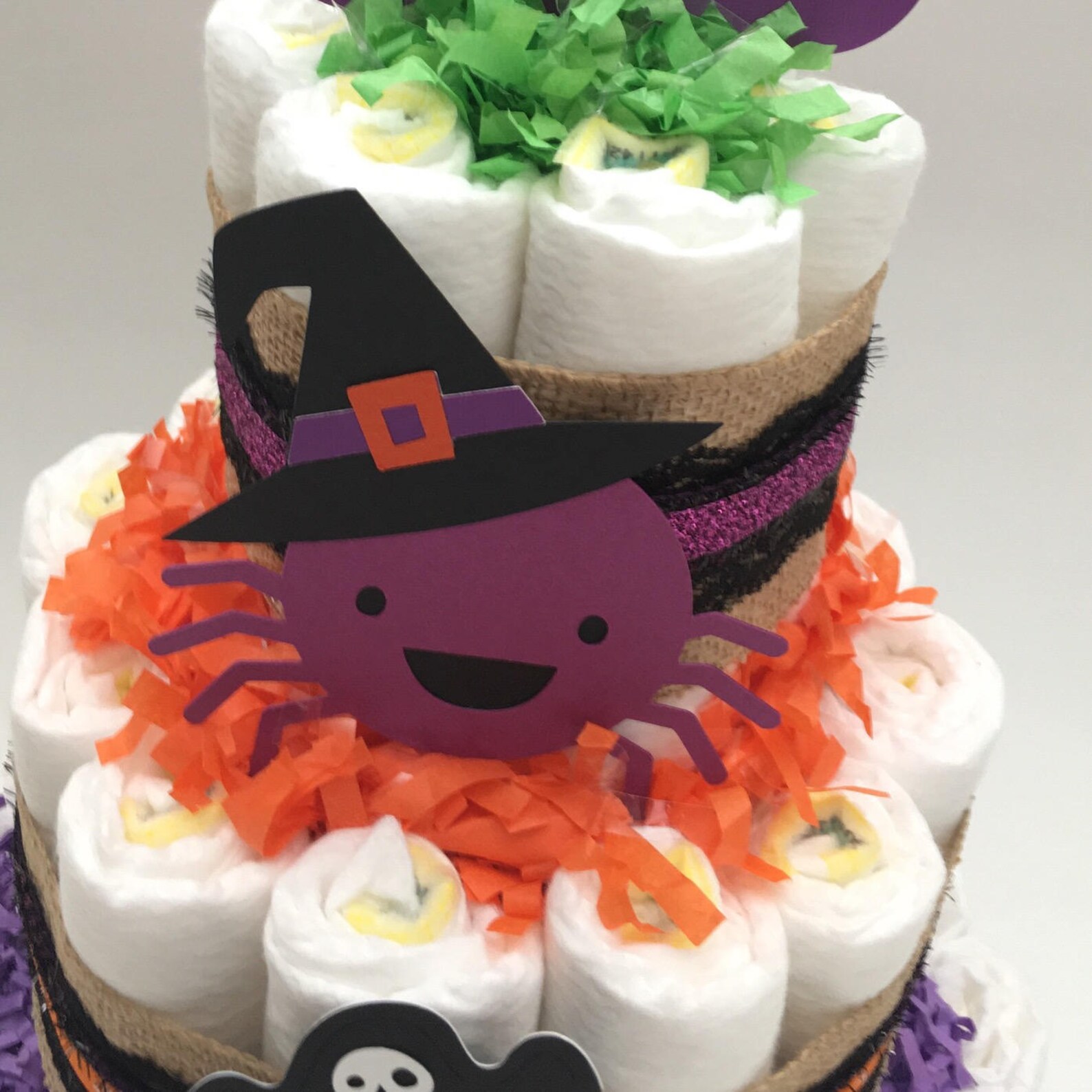 Halloween Diaper Cake. Little Pumpkin Diaper Cake. Fall Baby Etsy