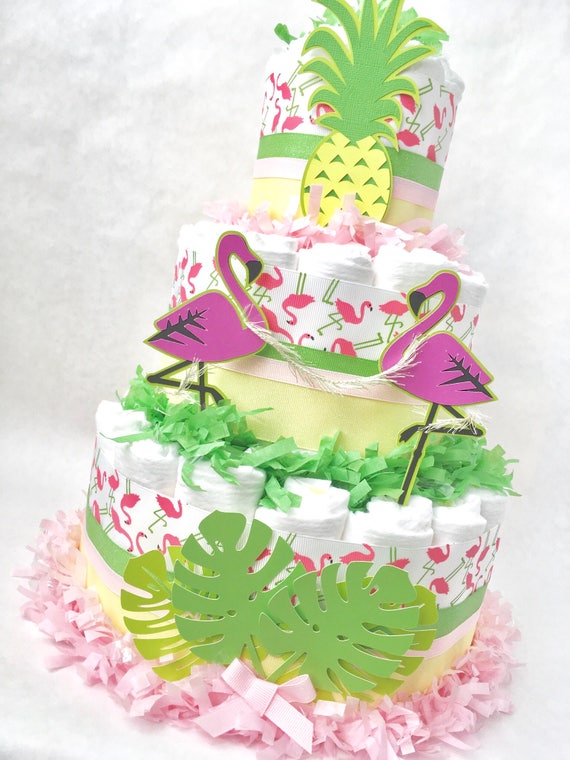 pineapple diaper cake