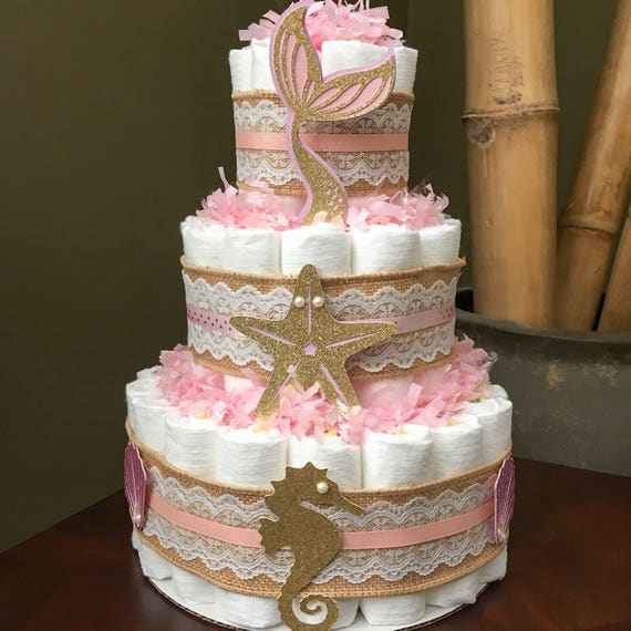 mermaid diaper cake