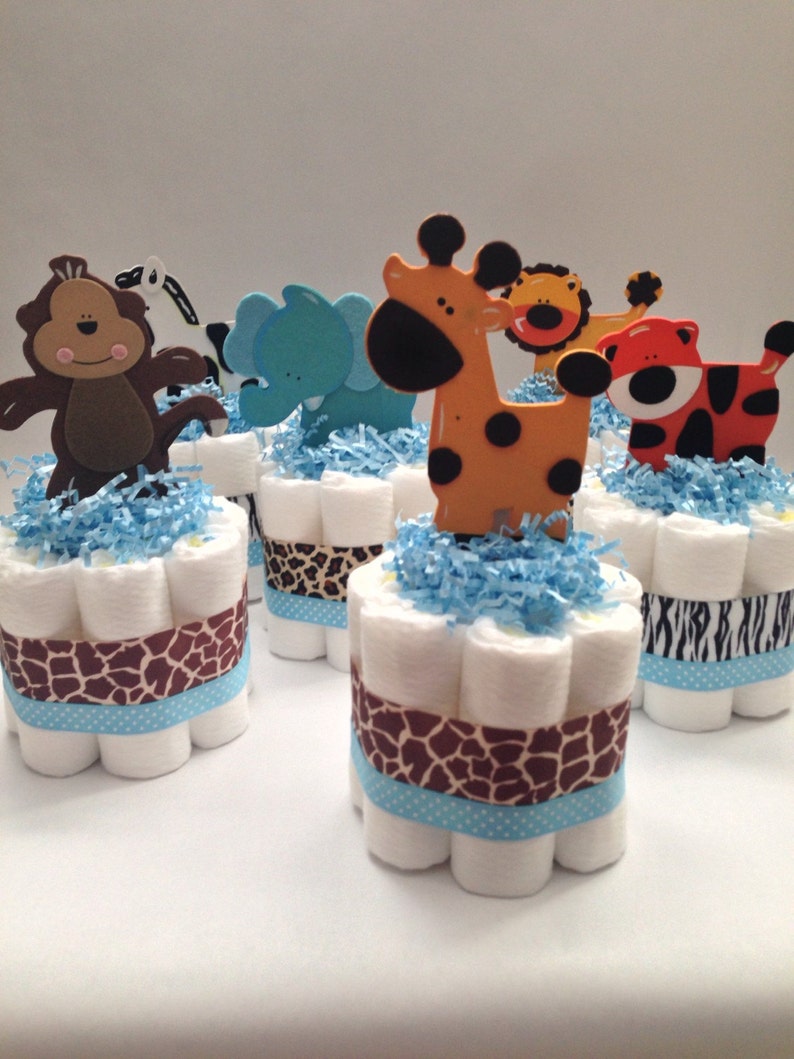 Mini Diaper Cake/Safari Mini Diaper Cake/Diaper Cake Set