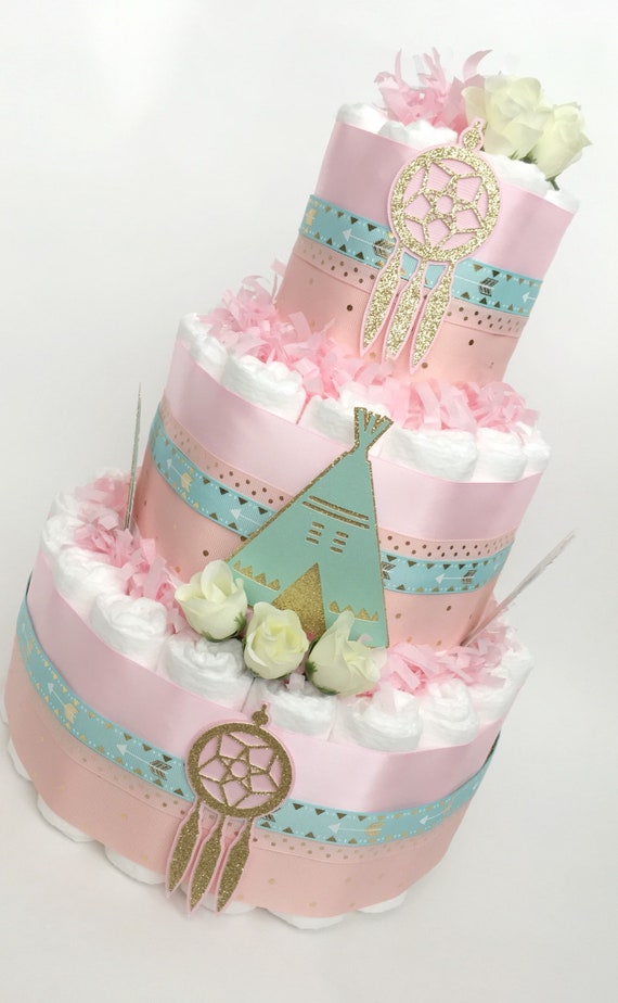 boho diaper cake ideas